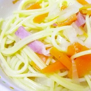 野菜たっぷり♪コンソメスープスパゲティ